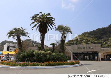 Shizuoka Shimoda Izukyu-Shimoda Station Rotary palm trees Shizuoka Shimoda Izukyu-Shimoda Station Rotary palm trees 74330652