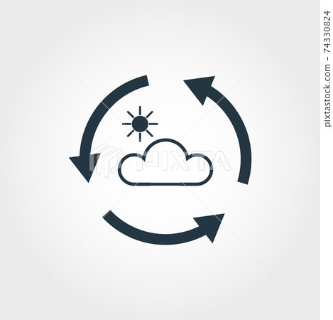 Recyclable Air icon. Monochrome style design from icon collection. UI. Pixel perfect simple pictogram recyclable air icon. Web design, apps, software, print usage. Recyclable Air icon. Monochrome style design from icon collection. UI. Pixel perfect simple pictogram recyclable air icon. Web design, apps, software, print usage. 74330824