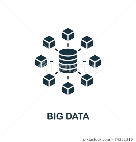 Big Data icon. Simple element from digital disruption collection. Filled Big Data icon for templates, infographics and more Big Data icon. Simple element from digital disruption collection. Filled Big Data icon for templates, infographics and more 74331319