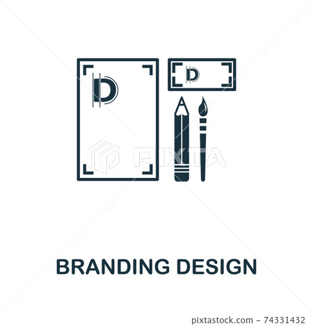 Branding Design icon. Simple element from design technology collection. Filled Branding Design icon for templates, infographics and more 74331432