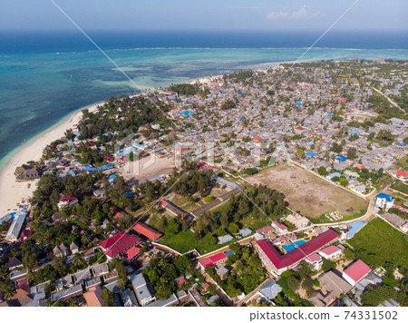 Aerial Drone photo of North Coast of Zanzibar island 74331502