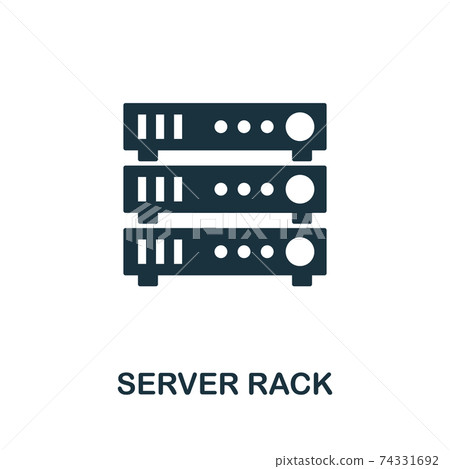 Server Rack icon. Simple element from data organization collection. Filled Server Rack icon for templates, infographics and more 74331692
