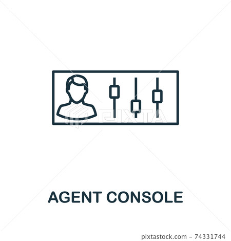 Agent Console outline icon. Thin line concept element from customer service icons collection. Creative Agent Console icon for mobile apps and web usage Agent Console outline icon. Thin line concept element from customer service icons collection. Creative Agent Console icon for mobile apps and web usage 74331744