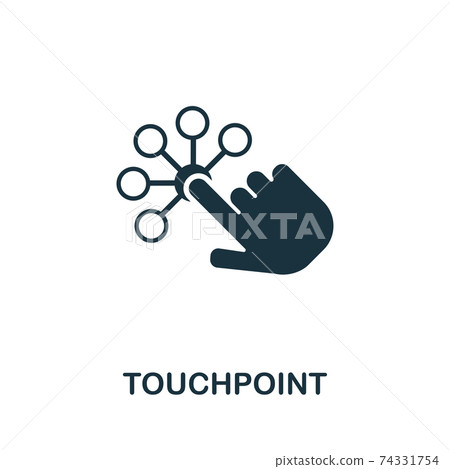 Touchpoint vector icon symbol. Creative sign from icons collection. Filled flat Touchpoint icon for computer and mobile 74331754