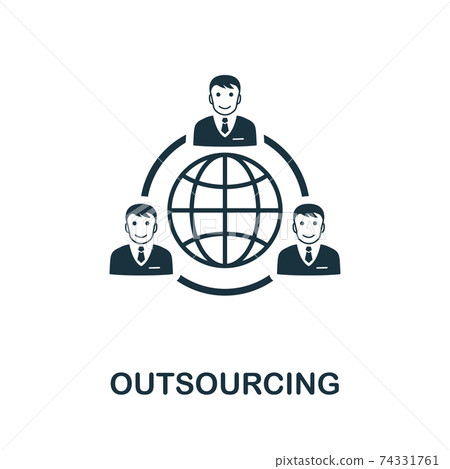 Outsourcing vector icon symbol. Creative sign from icons collection. Filled flat Outsourcing icon for computer and mobile Outsourcing vector icon symbol. Creative sign from icons collection. Filled flat Outsourcing icon for computer and mobile 74331761