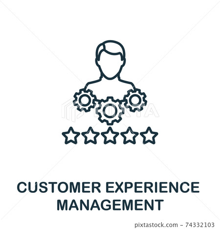 Customer Experience Management outline icon. Thin line concept element from crm icons collection. Creative Customer Experience Management icon for mobile apps and web usage Customer Experience Management outline icon. Thin line concept element from crm icons collection. Creative Customer Experience Management icon for mobile apps and web usage 74332103