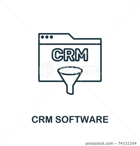 Crm Software outline icon. Thin line concept element from crm icons collection. Creative Crm Software icon for mobile apps and web usage Crm Software outline icon. Thin line concept element from crm icons collection. Creative Crm Software icon for mobile apps and web usage 74332104