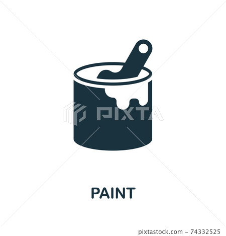 Paint vector icon symbol. Creative sign from construction tools icons collection. Filled flat Paint icon for computer and mobile 74332525