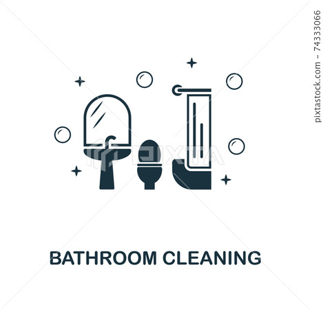 Bathroom Cleaning icon. Line style icon design from cleaning icon collection. UI. Illustration of bathroom cleaning icon. Ready to use in web design, apps, software, print. 74333066