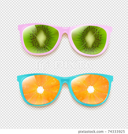 Colorful Two Sunglasses Isolated Transparent Background Colorful Two Sunglasses Isolated Transparent Background 74333925