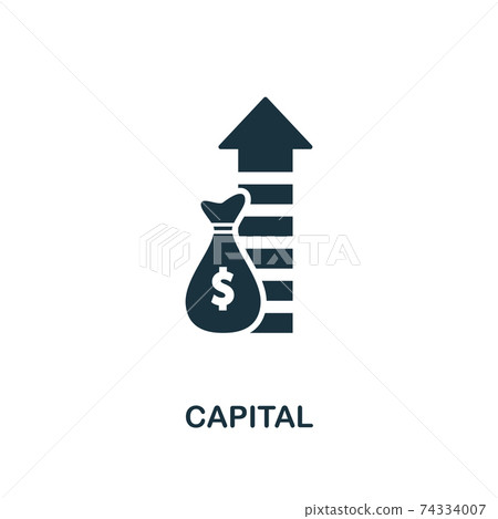 Capital icon. Creative element design from business strategy icons collection. Pixel perfect Capital icon for web design, apps, software, print usage 74334007