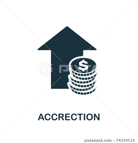 Accrection vector icon symbol. Creative sign... - Stock Illustration ...