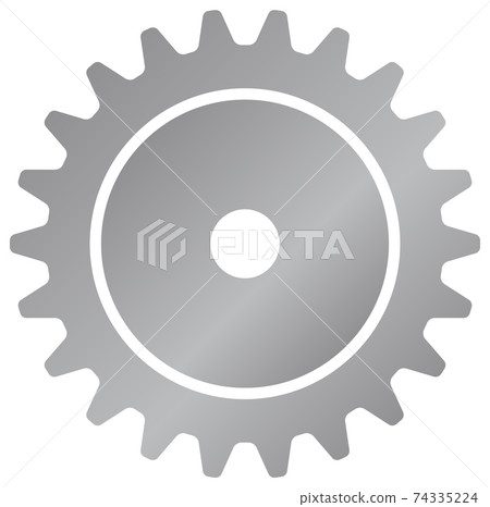 Gear / gear vector icon illustration (silver) Gear / gear vector icon illustration (silver) 74335224
