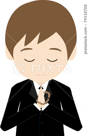 Boy praying (upper body) Boy praying (upper body) 74338708