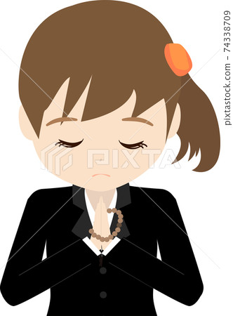 Girl praying (upper body) Girl praying (upper body) 74338709