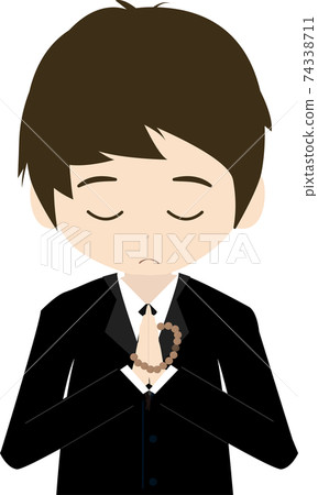 Man praying (upper body) Man praying (upper body) 74338711