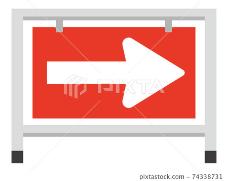 Illustration of arrow board Illustration of arrow board 74338731