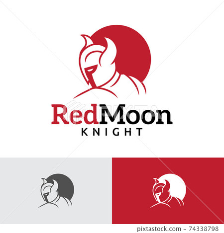 Red Moon Knight Horned Sparta Soldier Game Sport Logo Red Moon Knight Horned Sparta Soldier Game Sport Logo 74338798
