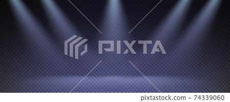 Rays of light on transparent checkered background 74339060