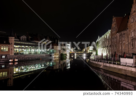 old fish market by night 74340993