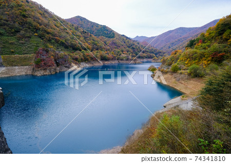 Gunma Prefecture Autumn Azuma-gun Shimagawa Dam Gunma Prefecture Autumn Azuma-gun Shimagawa Dam 74341810