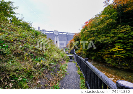 Gunma Prefecture Autumn Azuma-gun Shimagawa Dam 74341880
