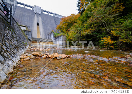 Gunma Prefecture Autumn Azuma-gun Shimagawa Dam Gunma Prefecture Autumn Azuma-gun Shimagawa Dam 74341888