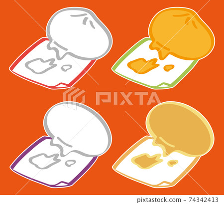 一組粘在紙上的中國steam頭(帶有白色邊框) 一組粘在紙上的中國steam頭(帶有白色邊框) 74342413