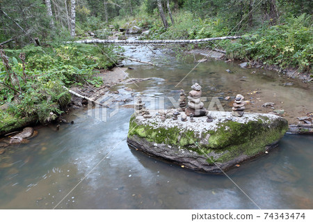 Belokurikha river,  Altai Territory, Russia 74343474
