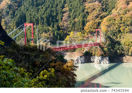 Kinbira Bridge over Lake Kanna 74343594