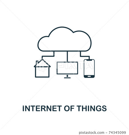 Internet Of Things icon. Thin line style... - Stock Illustration ...