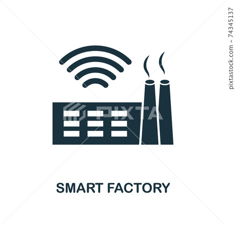 Smart Factory icon. Monochrome style design from industry 4.0 icon collection. UI and UX. Pixel perfect smart factory icon. For web design, apps, software, print usage. Smart Factory icon. Monochrome style design from industry 4.0 icon collection. UI and UX. Pixel perfect smart factory icon. For web design, apps, software, print usage. 74345137