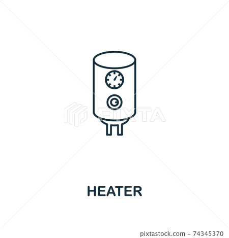 Heater icon. Thin style design from household icons collection. Creativeheater icon for web design, apps, software, print usage 74345370