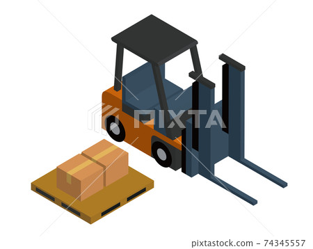Isometric forklift vehicle 74345557