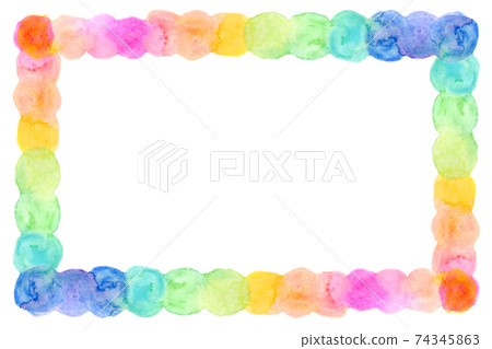 背景材料水彩紋理彩虹漸變 74345863