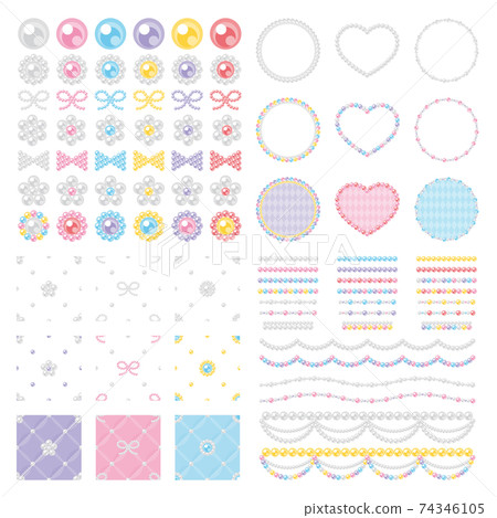 Pearl material frame pattern line set 74346105