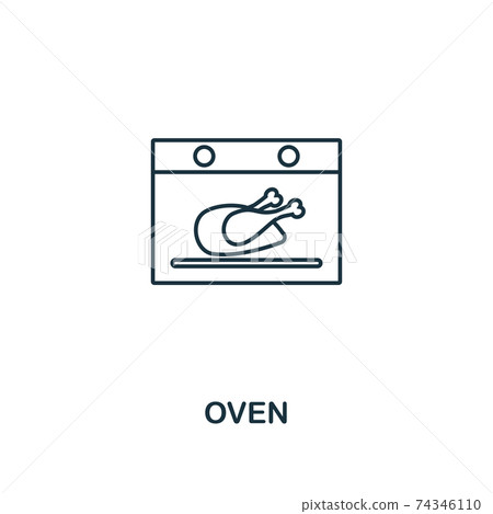 Oven icon. Thin style design from household icons collection. Creativeoven icon for web design, apps, software, print usage Oven icon. Thin style design from household icons collection. Creativeoven icon for web design, apps, software, print usage 74346110