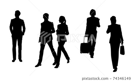 Suit figure person silhouette - Stock Illustration [74346149] - PIXTA