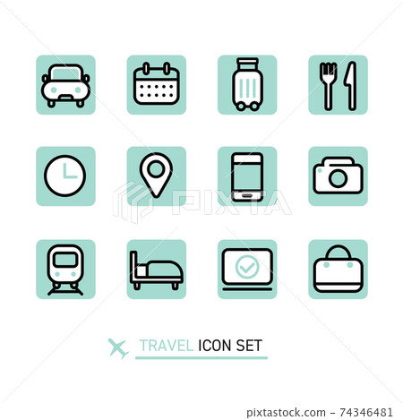 Travel icon set - Stock Illustration [74346481] - PIXTA