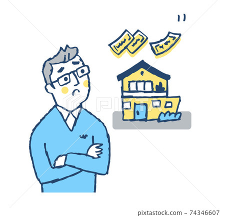 A man who thinks about home and money 74346607
