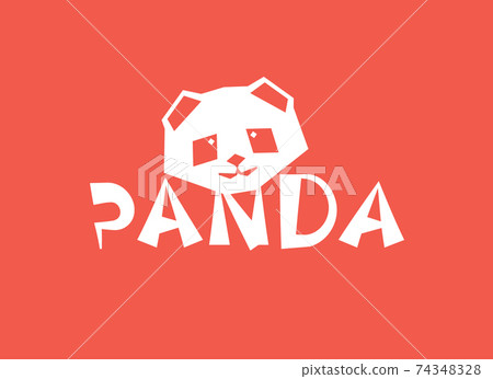 Panda logo design. Chinese bear head silhouette, geometric style. Isolated vector illustration. Panda logo design. Chinese bear head silhouette, geometric style. Isolated vector illustration. 74348328