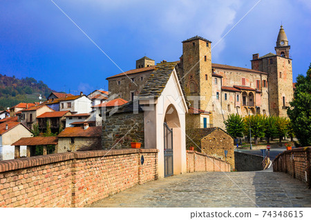 Medieval Bormida monastery and castle in regione Asti in Piemonte, Italy Medieval Bormida monastery and castle in regione Asti in Piemonte, Italy 74348615