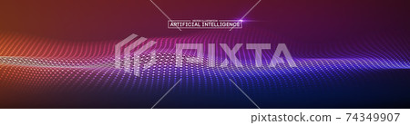Artificial intelligence communication network. Digital science technology concept. Business network vector illustration. Artificial intelligence communication network. Digital science technology concept. Business network vector illustration. 74349907