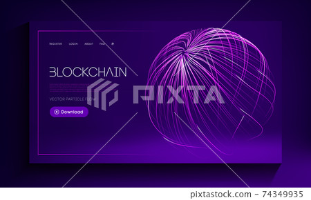 Blockchain technology background. Abstract finance internet technology and cryptocurrency exchange. Abstract sport background. Big data and data protection. Purple flow 3d vector illustration. Blockchain technology background. Abstract finance internet technology and cryptocurrency exchange. Abstract sport background. Big data and data protection. Purple flow 3d vector illustration. 74349935