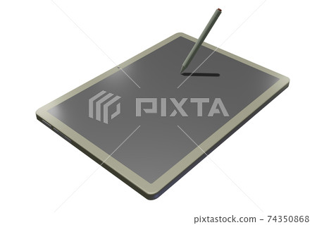Tablet (with touch pen) Transparent image (computer graphic) 74350868