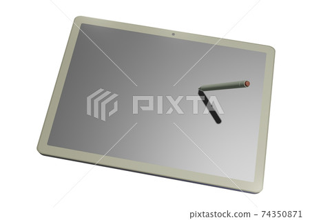 Tablet (with touch pen) Transparent image (computer graphic) 74350871