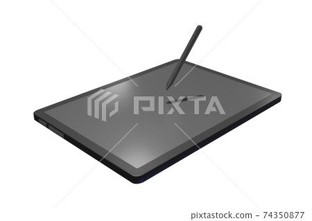 Tablet (with touch pen) Transparent image (computer graphic) 74350877