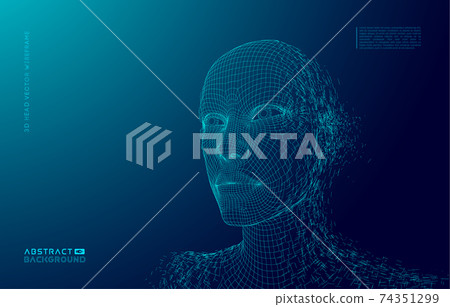 Artificial intelligence head, city human and innovations sciences fictions. Artificial technology human head concept. Cyborg background with artificial intelligence components, artificial intelligence Artificial intelligence head, city human and innovations sciences fictions. Artificial technology human head concept. Cyborg background with artificial intelligence components, artificial intelligence 74351299