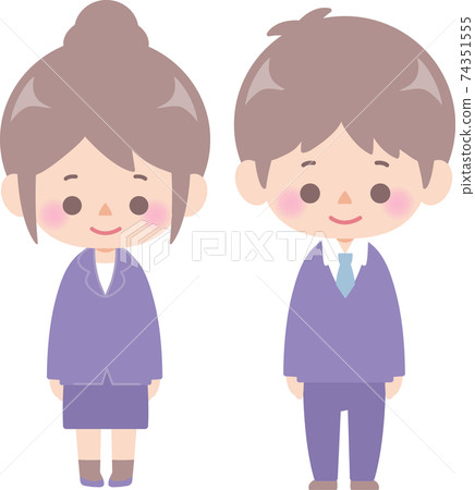 男性和女性上班族 男性和女性上班族 74351555