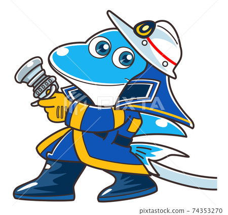 消防員角色（藍色） 74353270